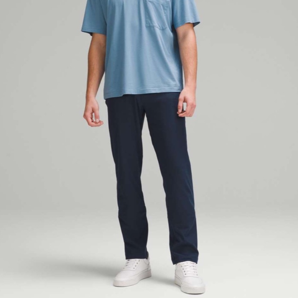 Lululemon ABC Classic-Fit Warpstreme 30” Pants in True Navy